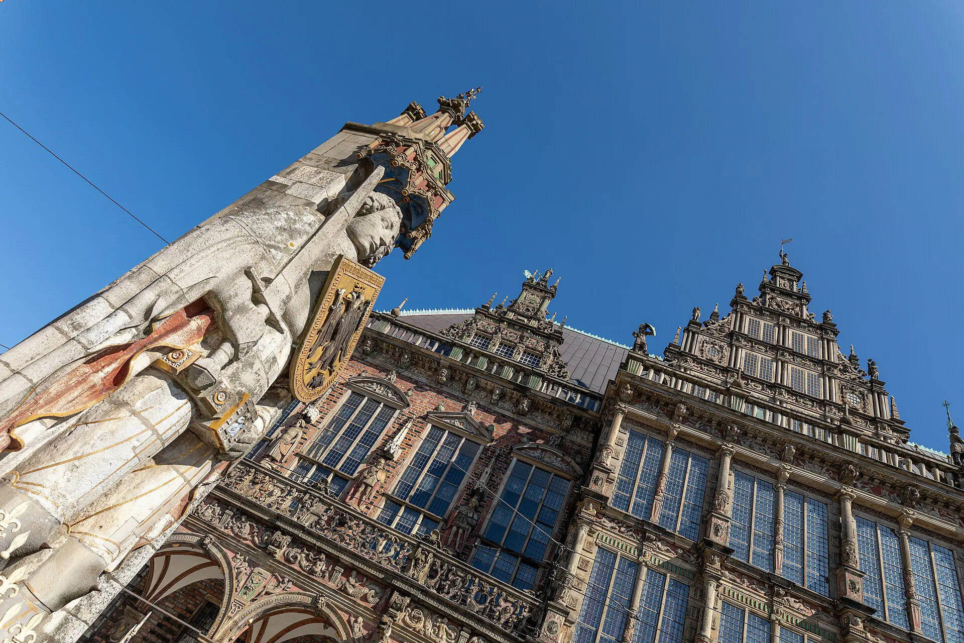 The Roland statue and Rathaus facade, Bremen