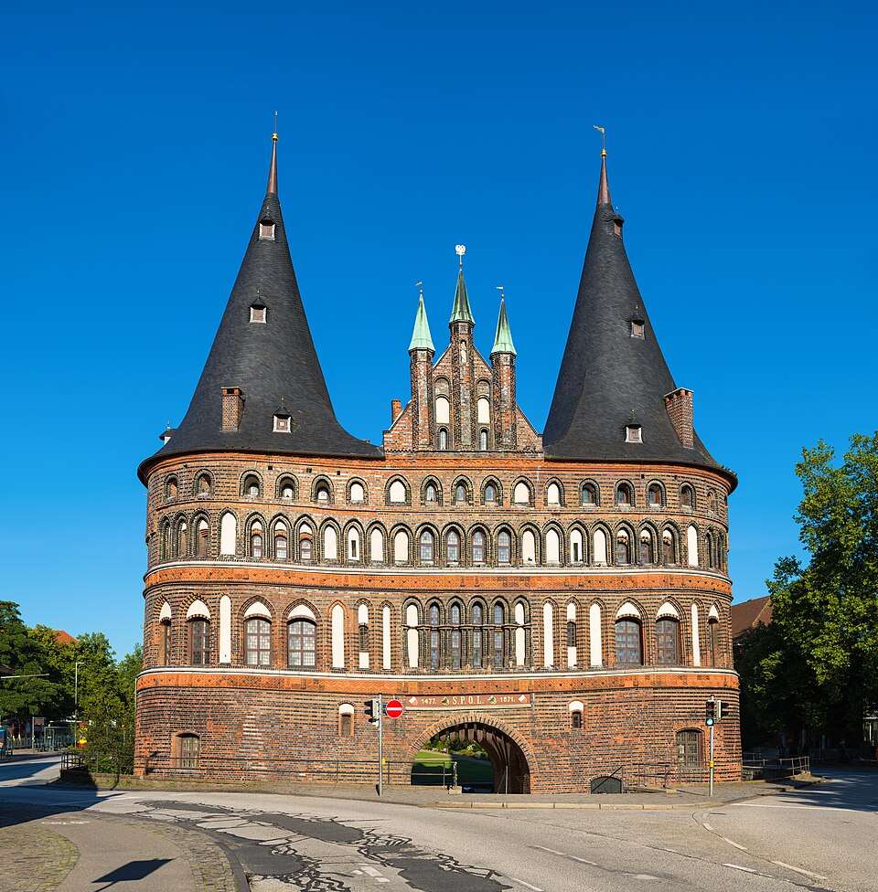 The Holstentor from the town side, Lübeck